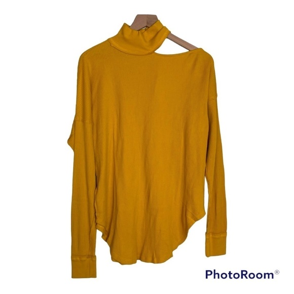 Free People Mustard Long Sleeve Top - Picture 7 of 10